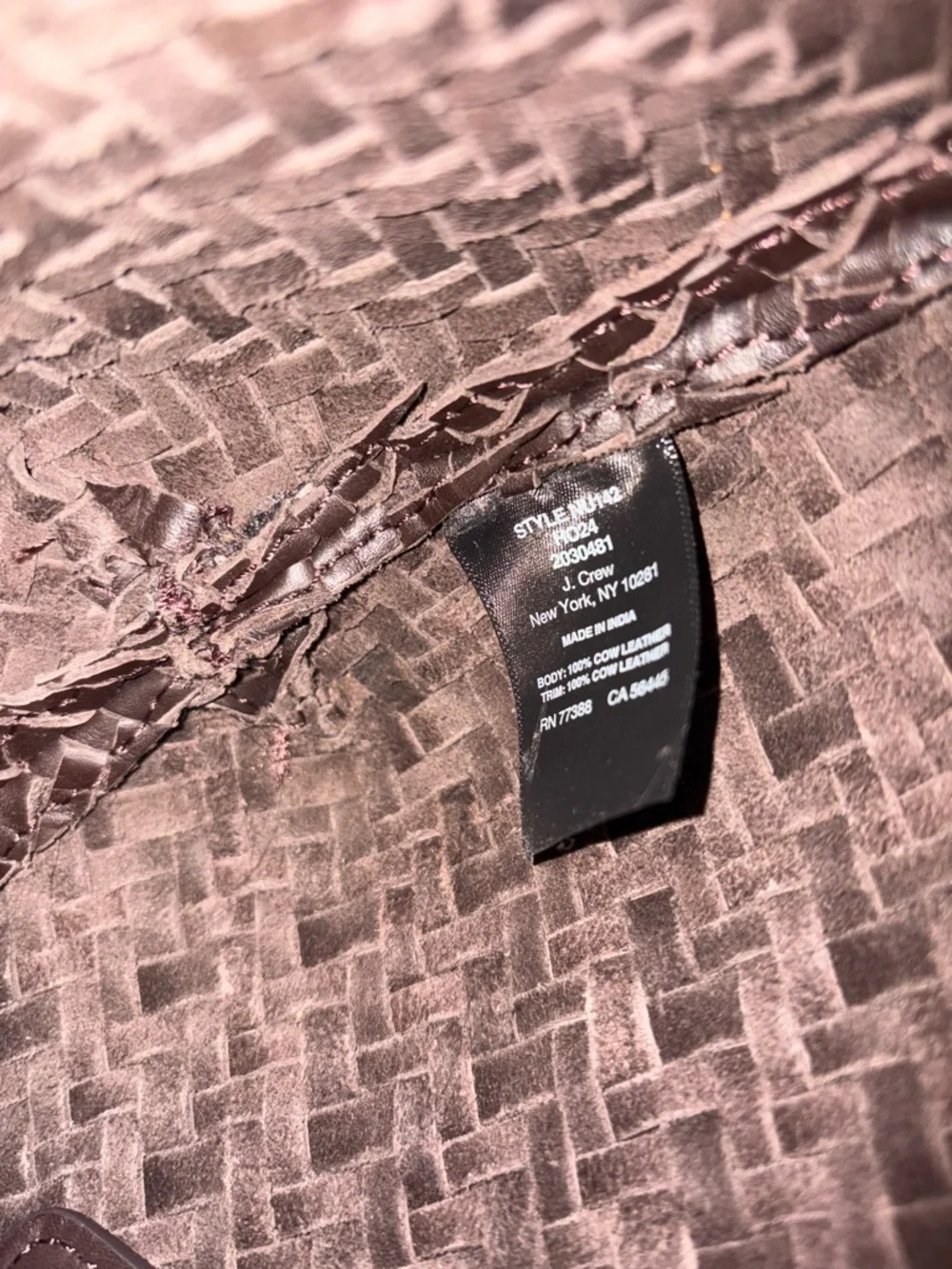 Madewell Woven Hobo Shoulder Bag in Dark Brown